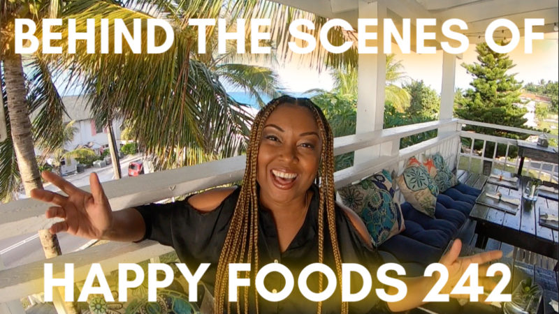 A thumbnail I used when I went behind the scenes of a popular Bahamian food show, Happy Foods 242 .