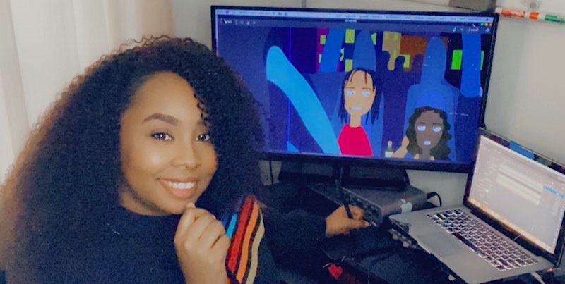 Bahamian animator, Chernecia Campbell Behind The Scenes