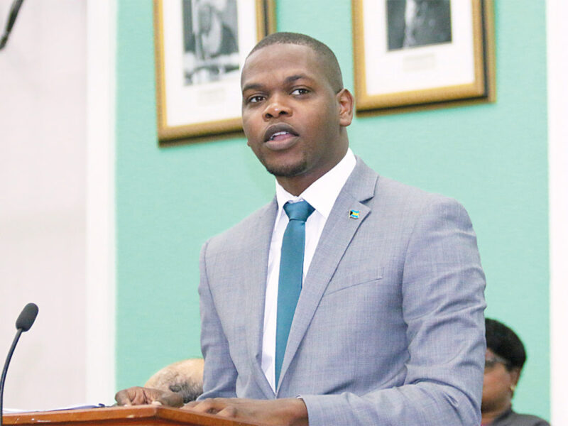 Bains and Grants Town Member of Parliament, Travis Robinson speaks in the House of Assembly. Photo/courtesy of The Nassau Guardian.