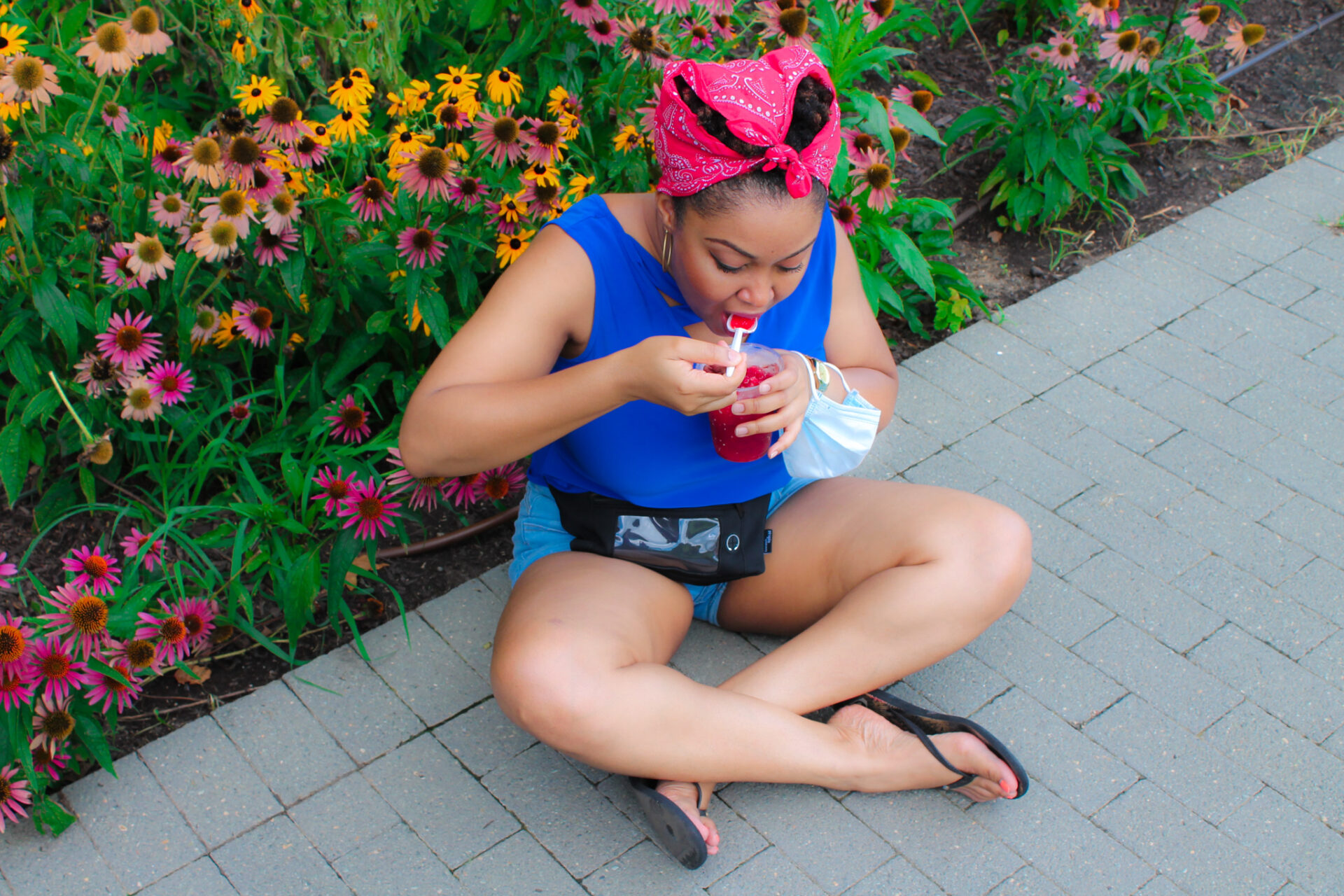 This Bahamian Gyal blogger, Rogan Smith cools down with an Italian ice in Georgetown.