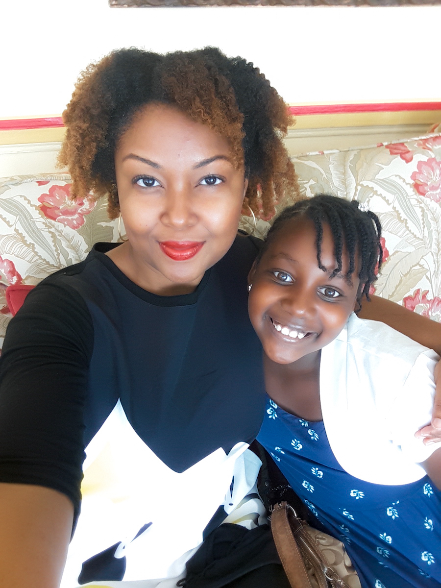 Photo of This Bahamian Gyal blogger, Rogan Smith as she poses with her niece, Tatyanna when she was younger.