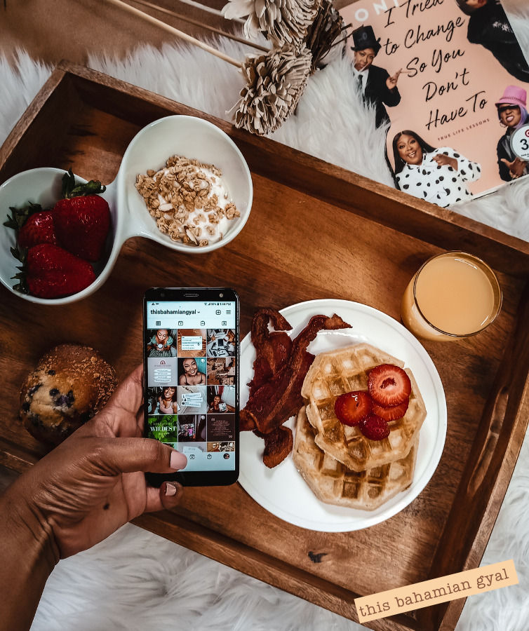 blog post picture of breakfast flat lay breakfast tray loni love i changed so you don't have to