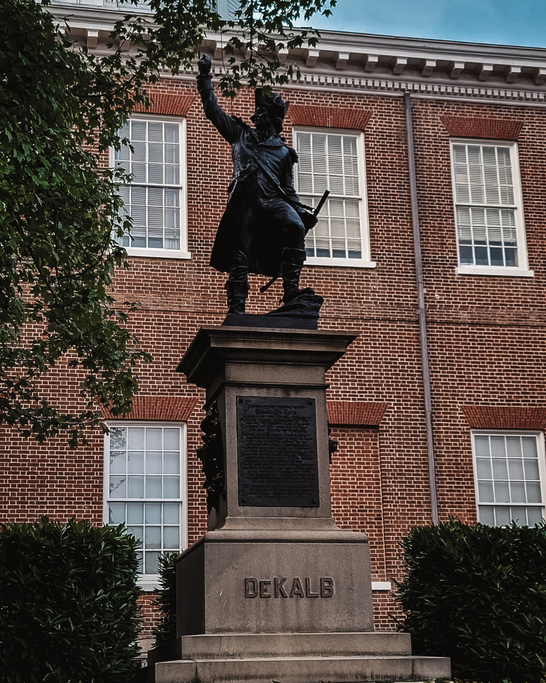 Photo shows Johann de Kalb monument in Annapolis, Maryland. I find that touring the city on foot is one of the best things to do when you visit Annapolis. 