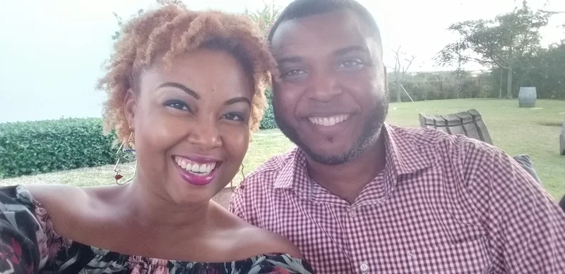 This Bahamian Gyal blogger, Rogan poses with Elevation Awards PR and Marketing Manager, Travis Edgecombe.