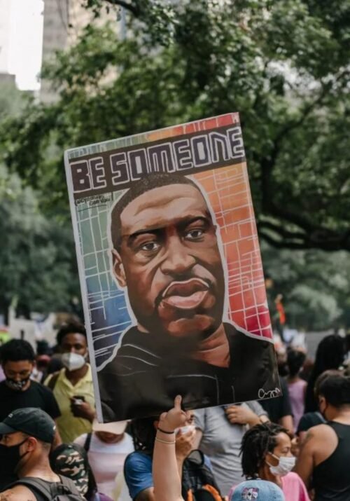 Protesters protest in the streets over George Floyd's death