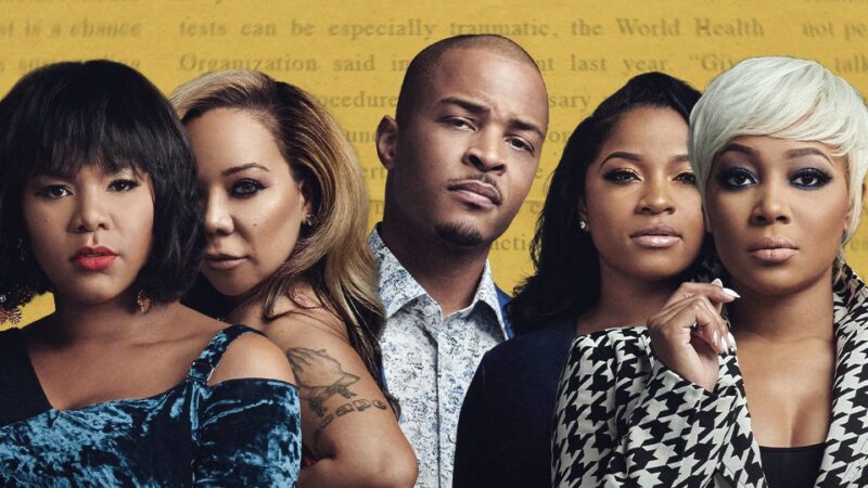 This photo shows the cast of the VH1 reality show, TI & Tiny: Friends & Family Hustle
