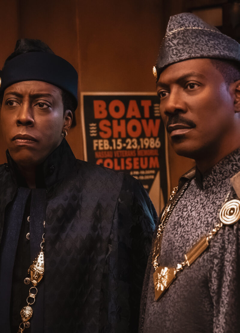 Actors Arsenio Hall and Eddie Murphy movie still from Coming 2 America