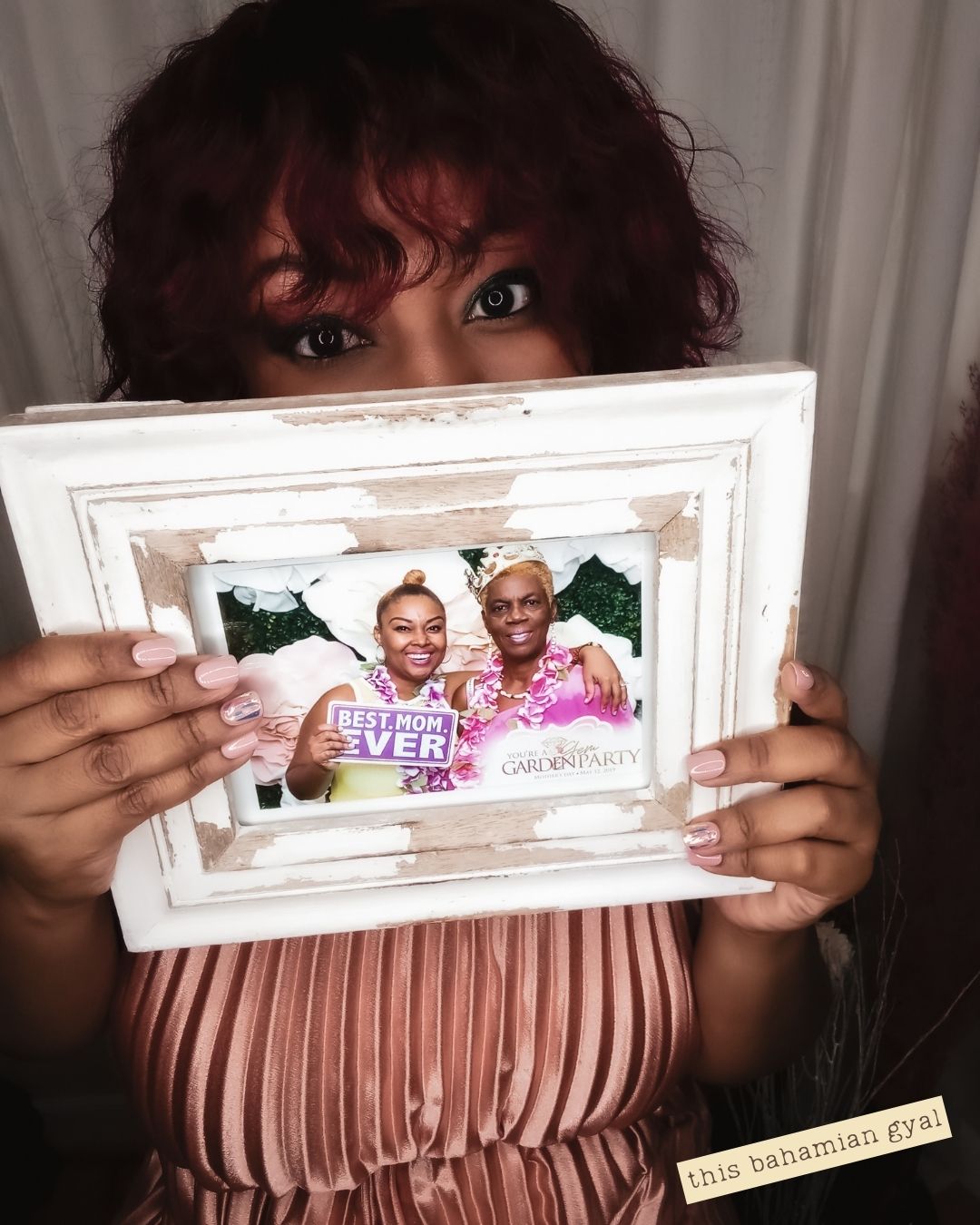 This Bahamian Gyal blogger, Rogan Smith hides her face with a photo of her mother.