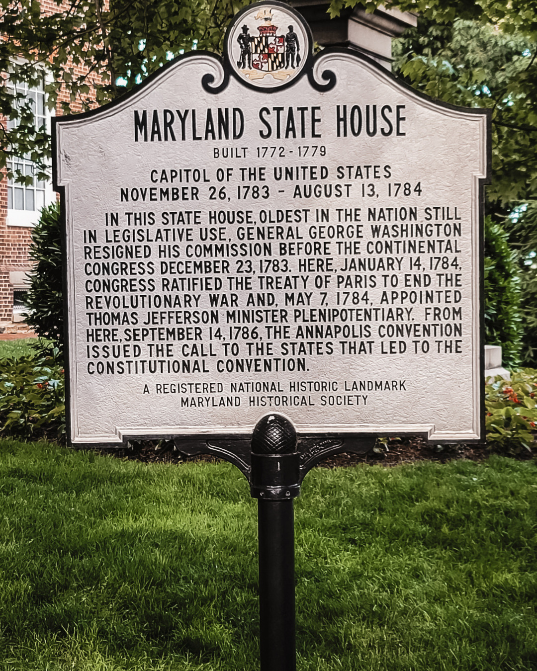 Maryland State House sign