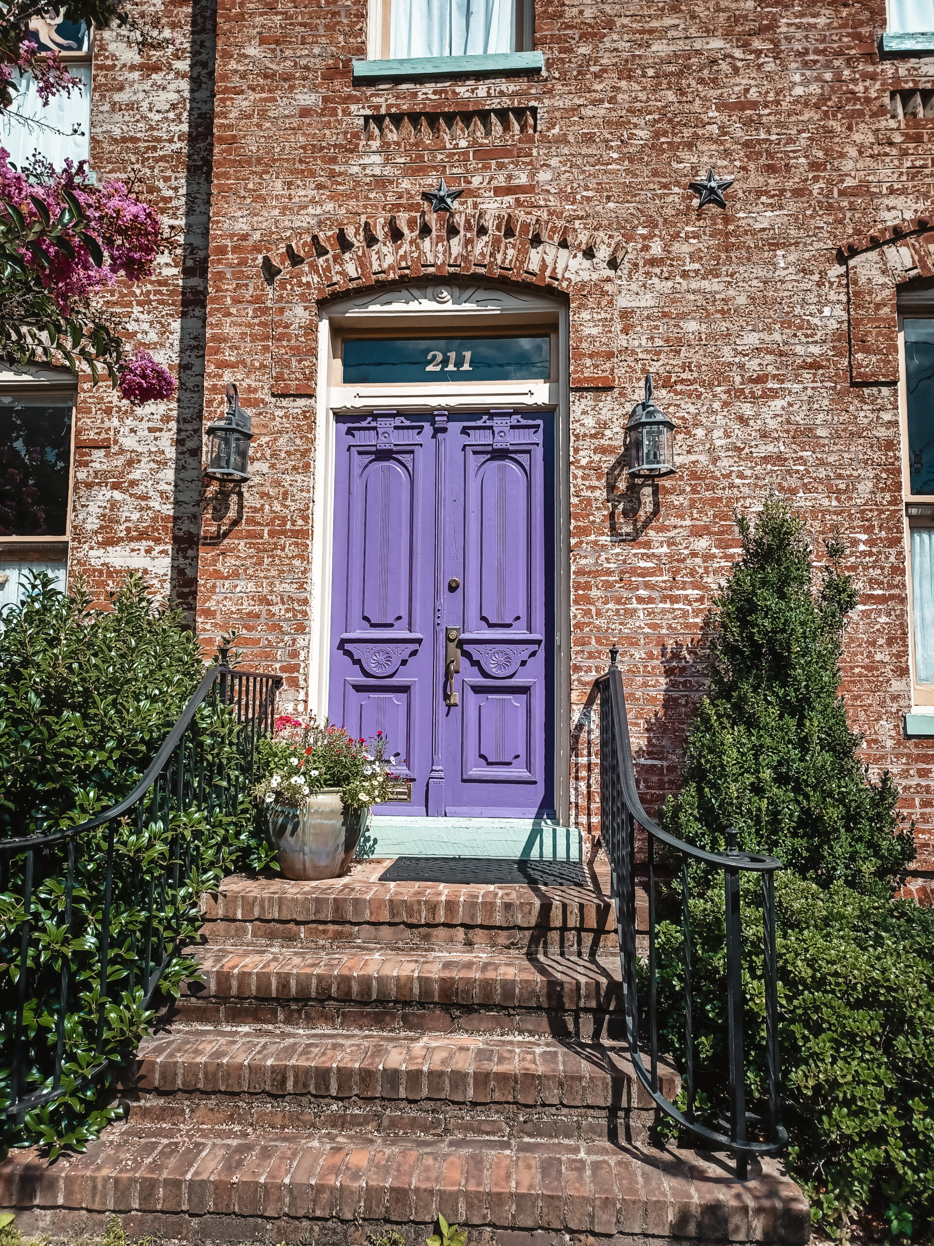 Alexandria Virginia home with purple door