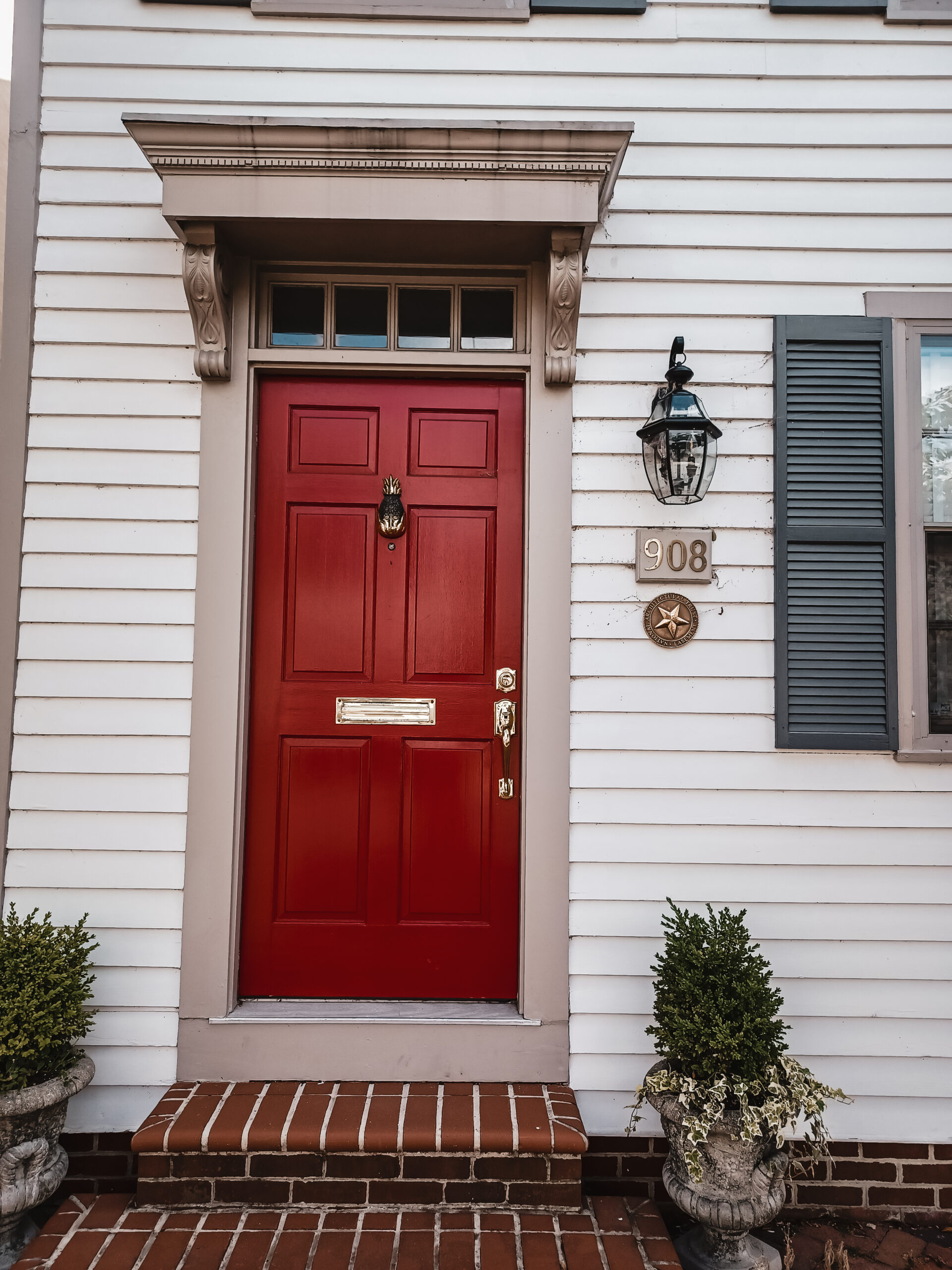 Alexandria Virginia home with red door