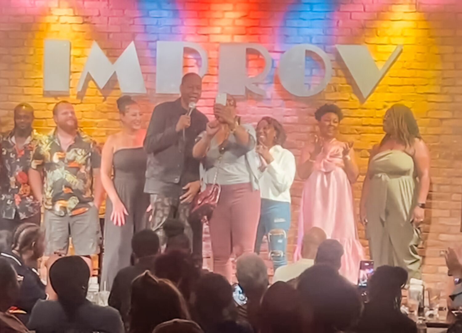 On stage at Improv Arlington in Texas