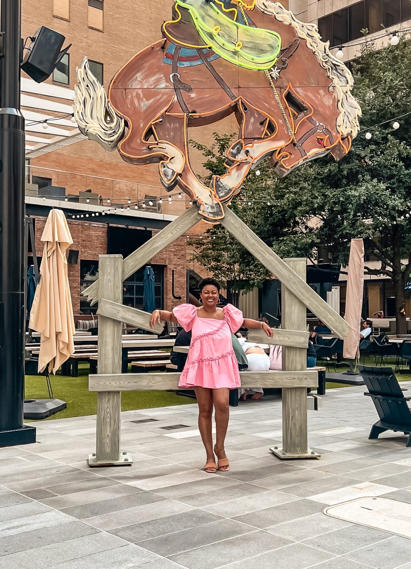 THIS BAHAMIAN GYAL BLOGGER ROGAN poses in Downtown Dallas, Texas