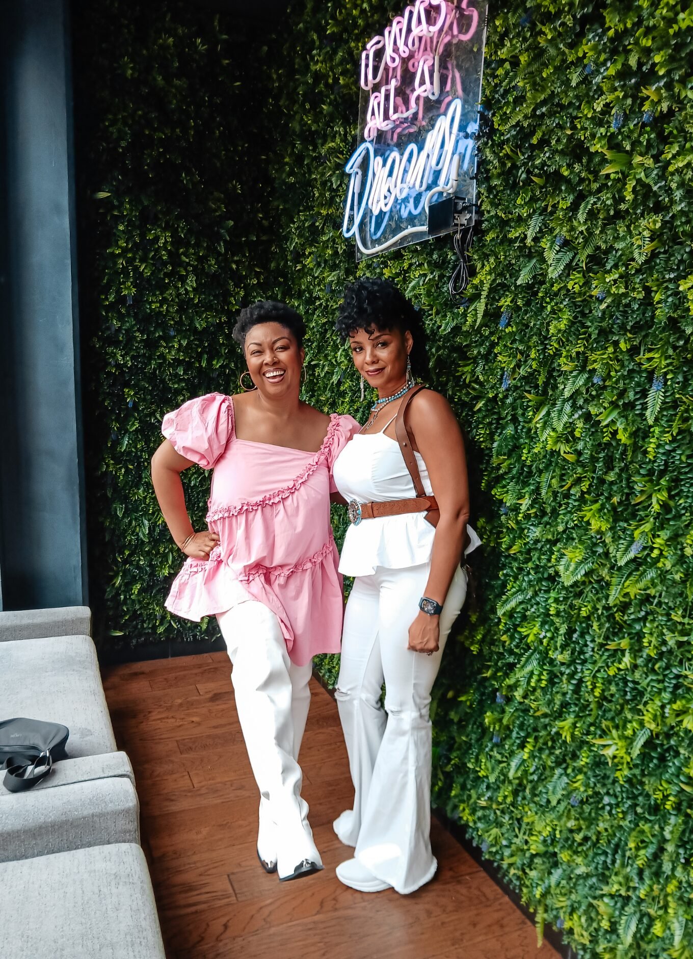 This Bahamian Gyal blogger, Rogan poses with a friend in Dallas Texas for her birthday weekend